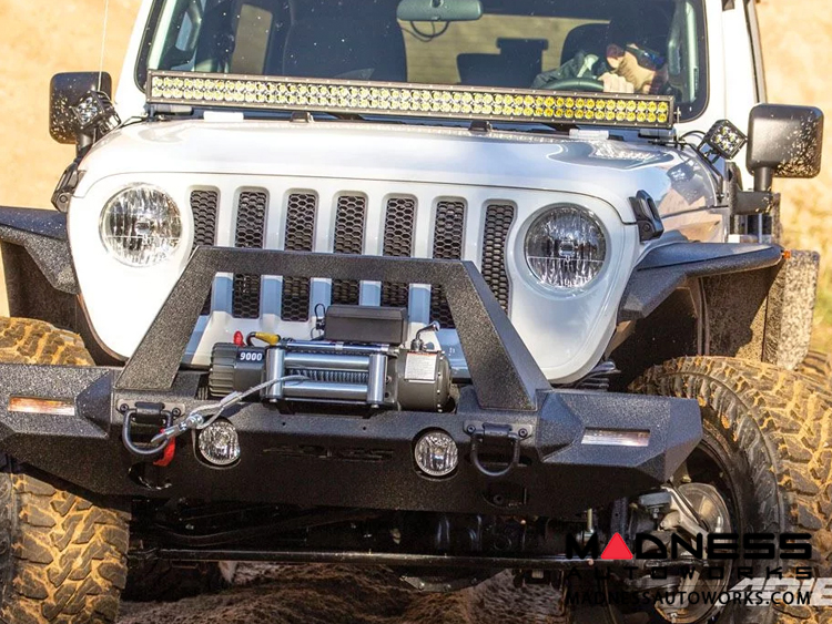 Jeep Gladiator Windshield Lightbar w/ Brackets - Carbide Black Powder Coat - 50"